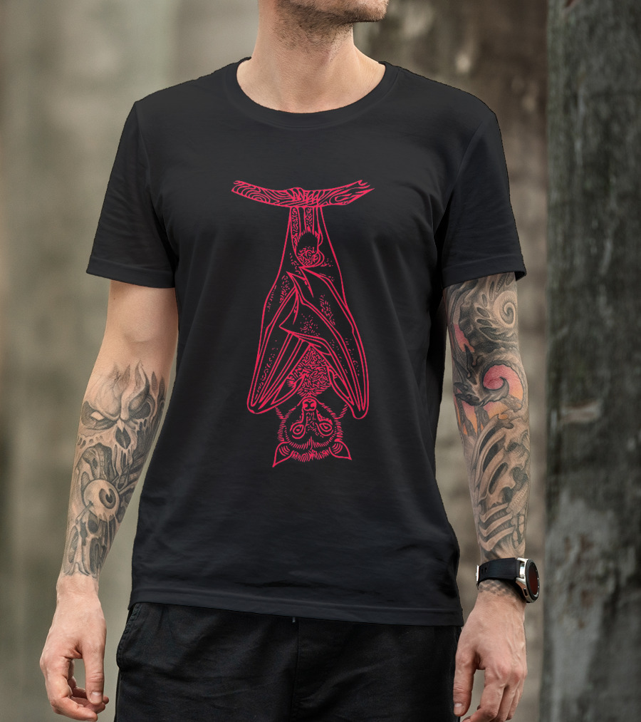 Hanging Around Upside Down Bat T-Shirt