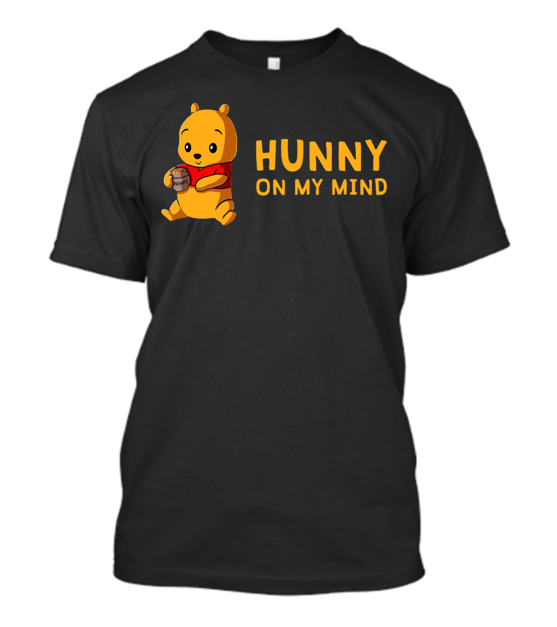 Hunny On My Mind Cute Bear With Honey Jar T-Shirt