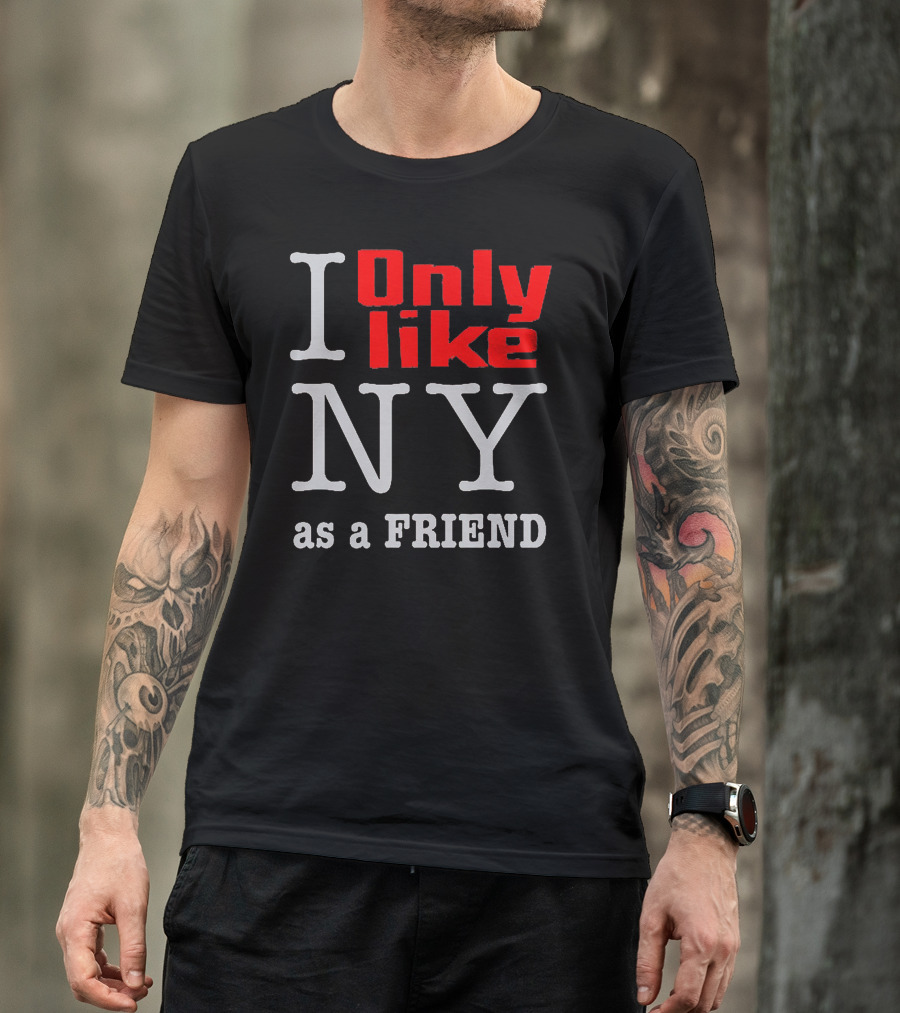 I Only Like NY As A Friend New York Wordplay T-Shirt