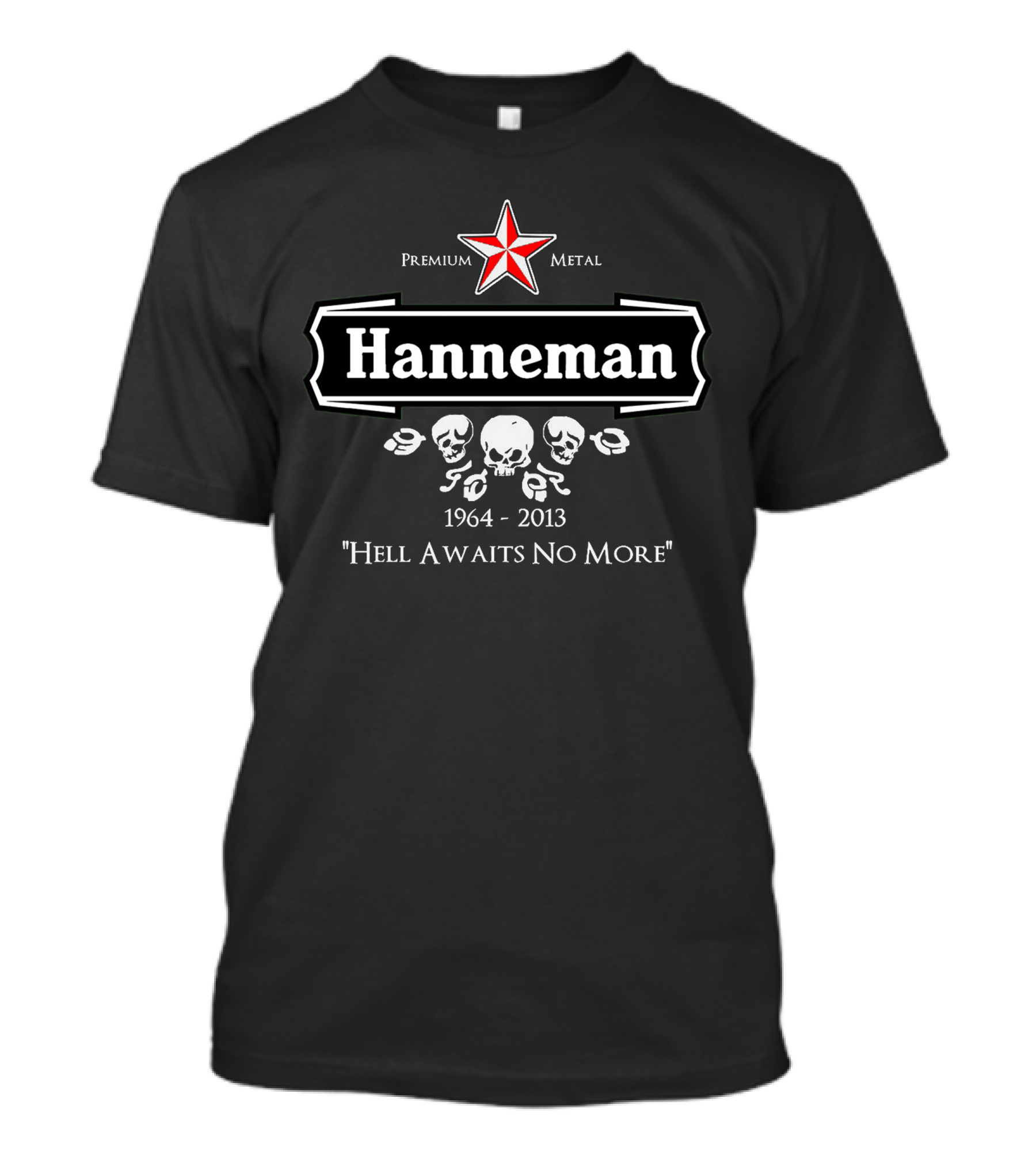 Hanneman Premium Metal 1964-2013 Hell Awaits No More T-Shirt