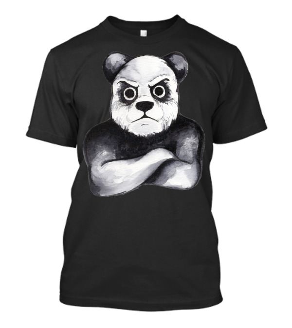Kung Fu Panda Intense Expression Crossed Arms Ink T-Shirt