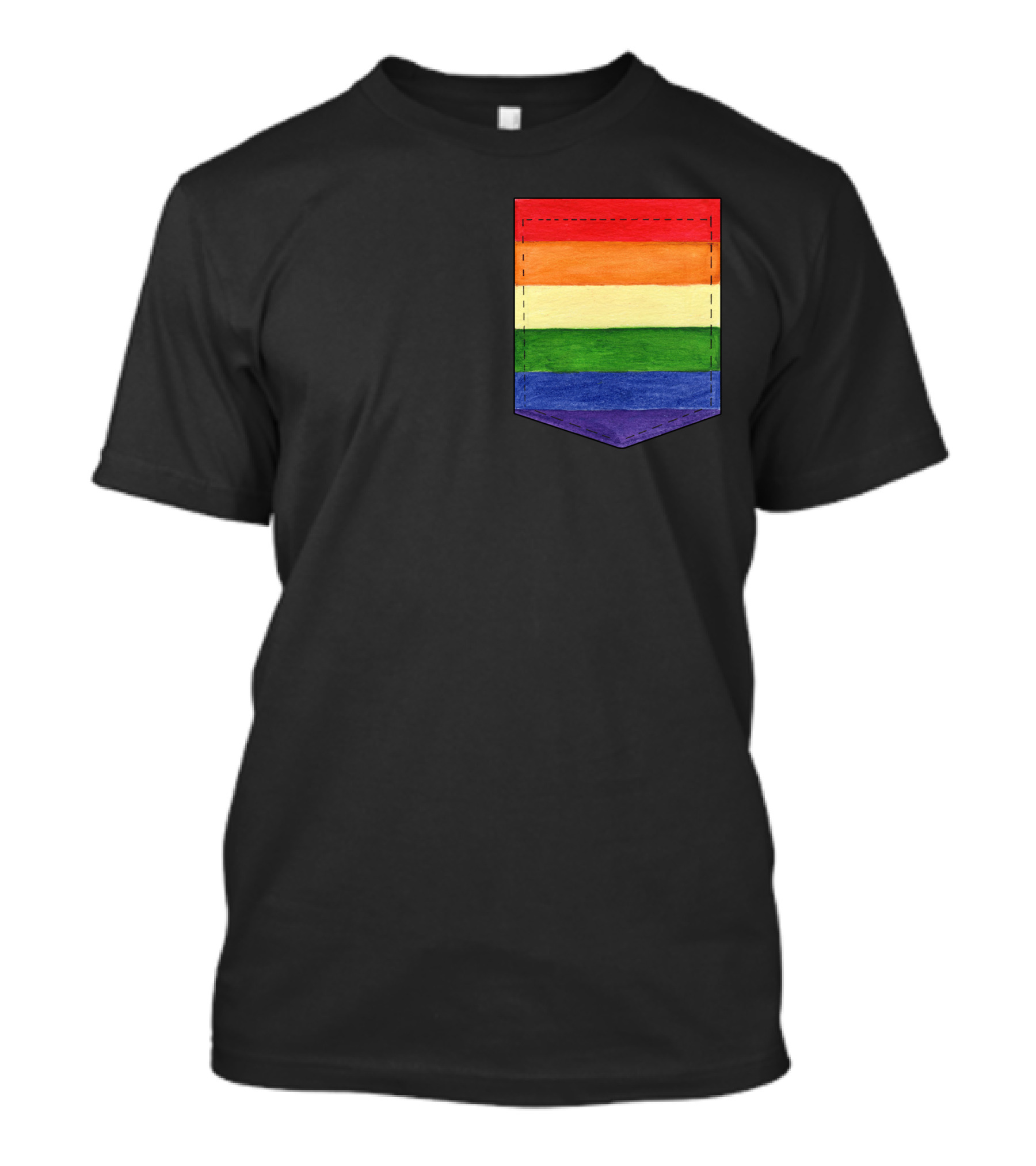 Lgbt Rainbow Pocket Colors Pride T-Shirt