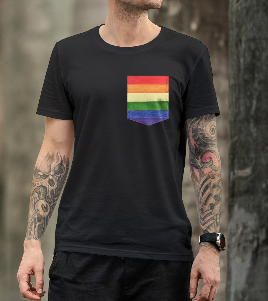 Lgbt Rainbow Pocket Colors Pride T-Shirt