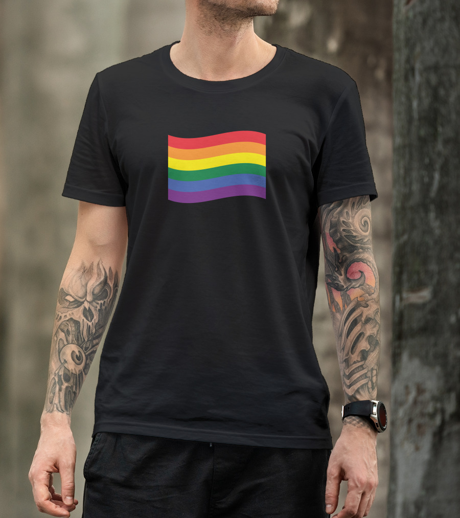 LGBT Rainbow Pocket Flag T-Shirt