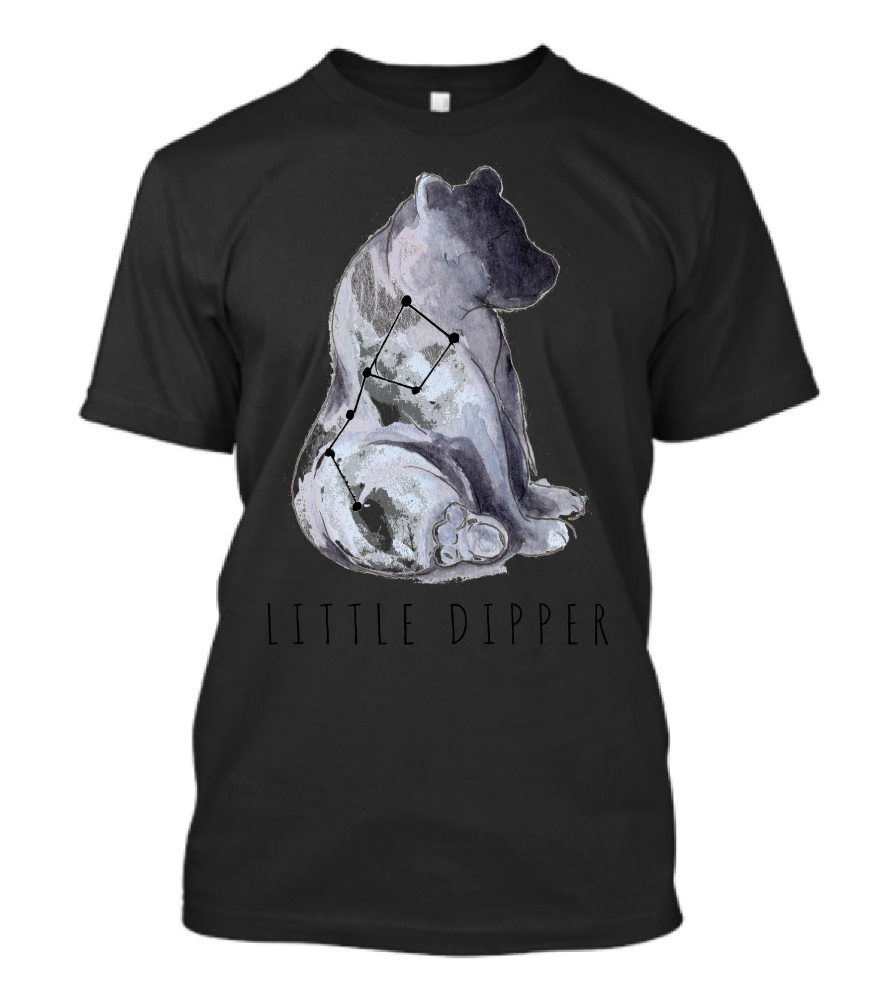 Little Dipper Constellation On Bear T-Shirt