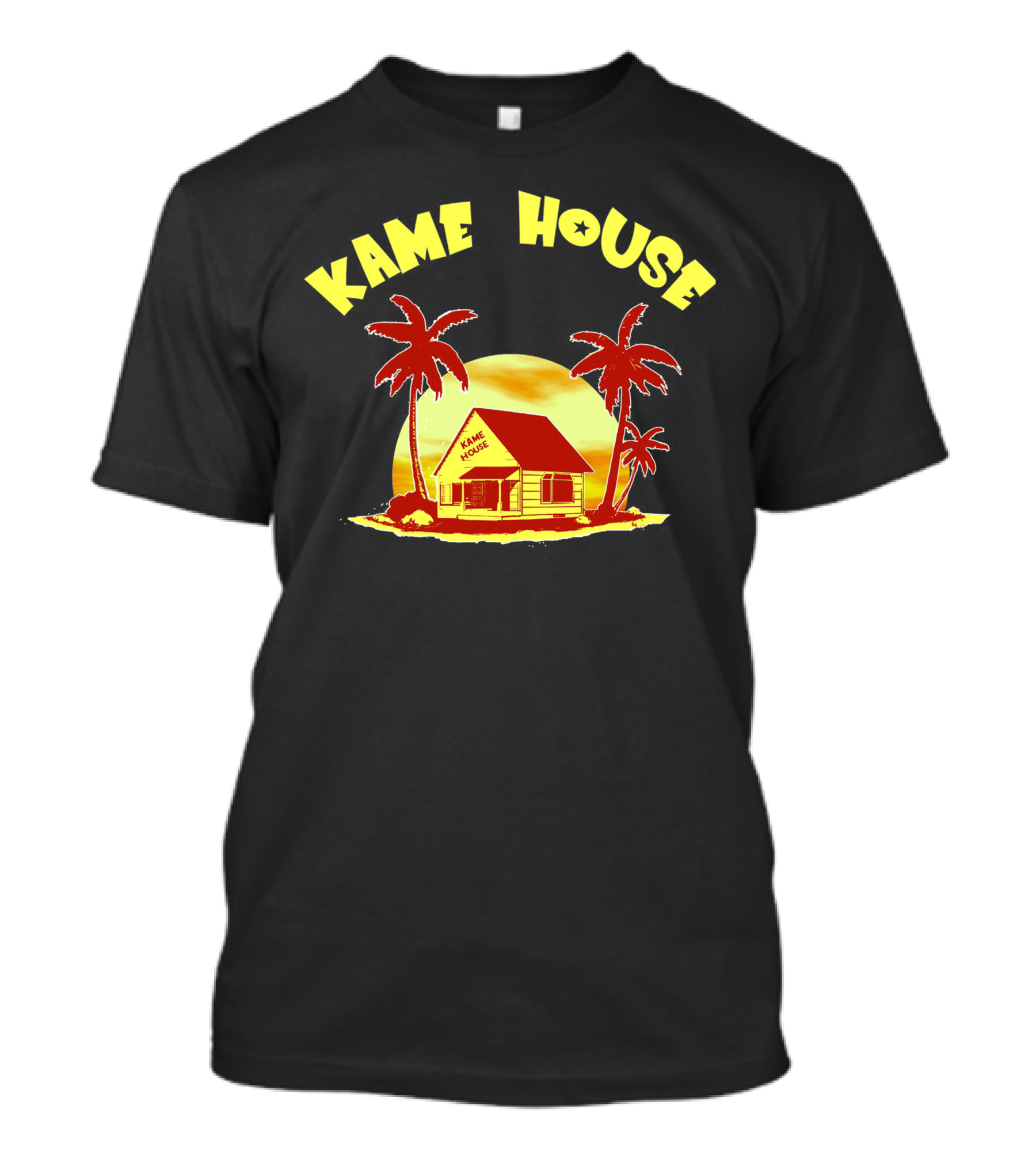 Kame House Sunset Tropical Scene T-Shirt