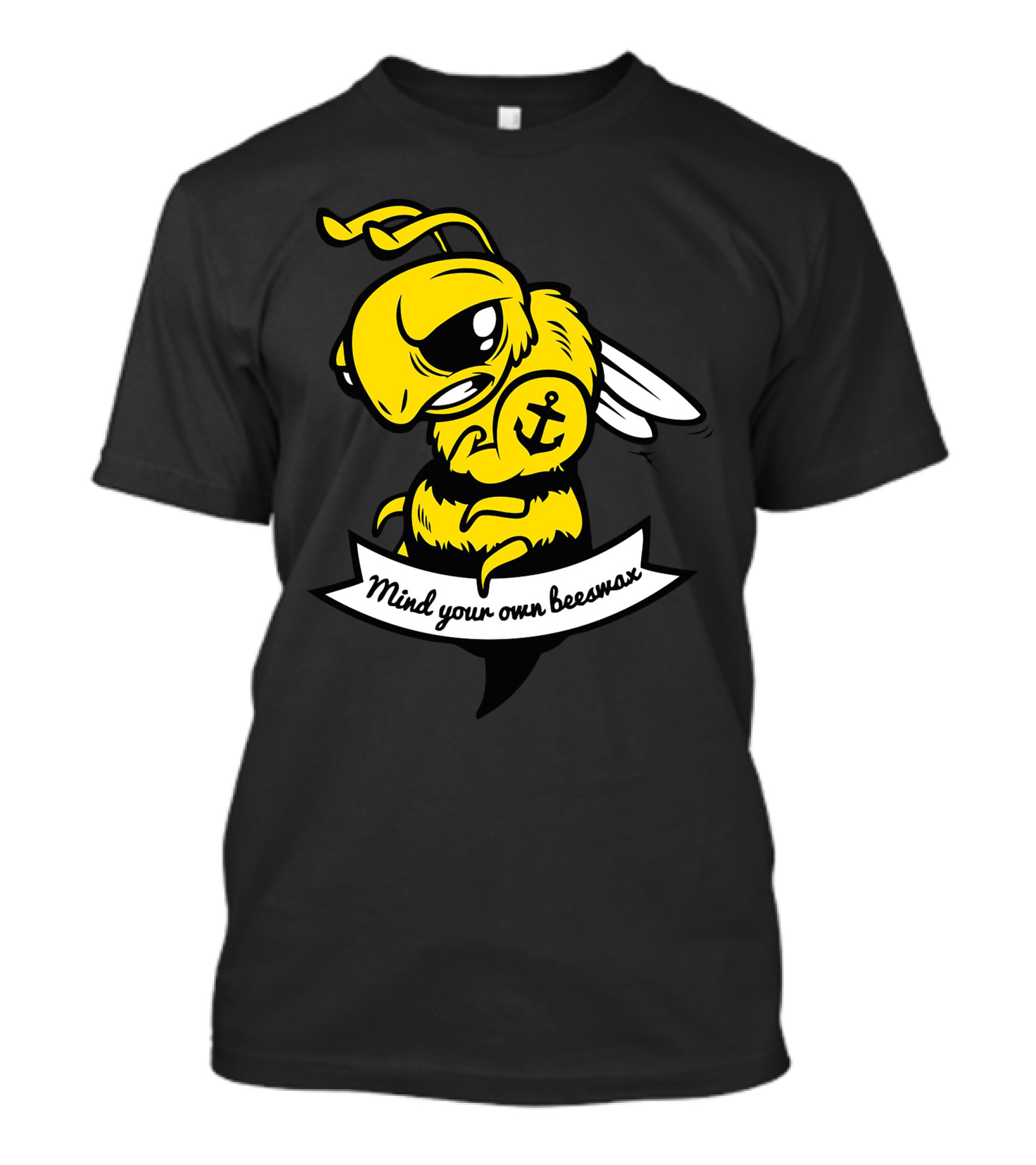 Mind Your Own Beeswax Anchor Tattoo Angry Bee T-Shirt