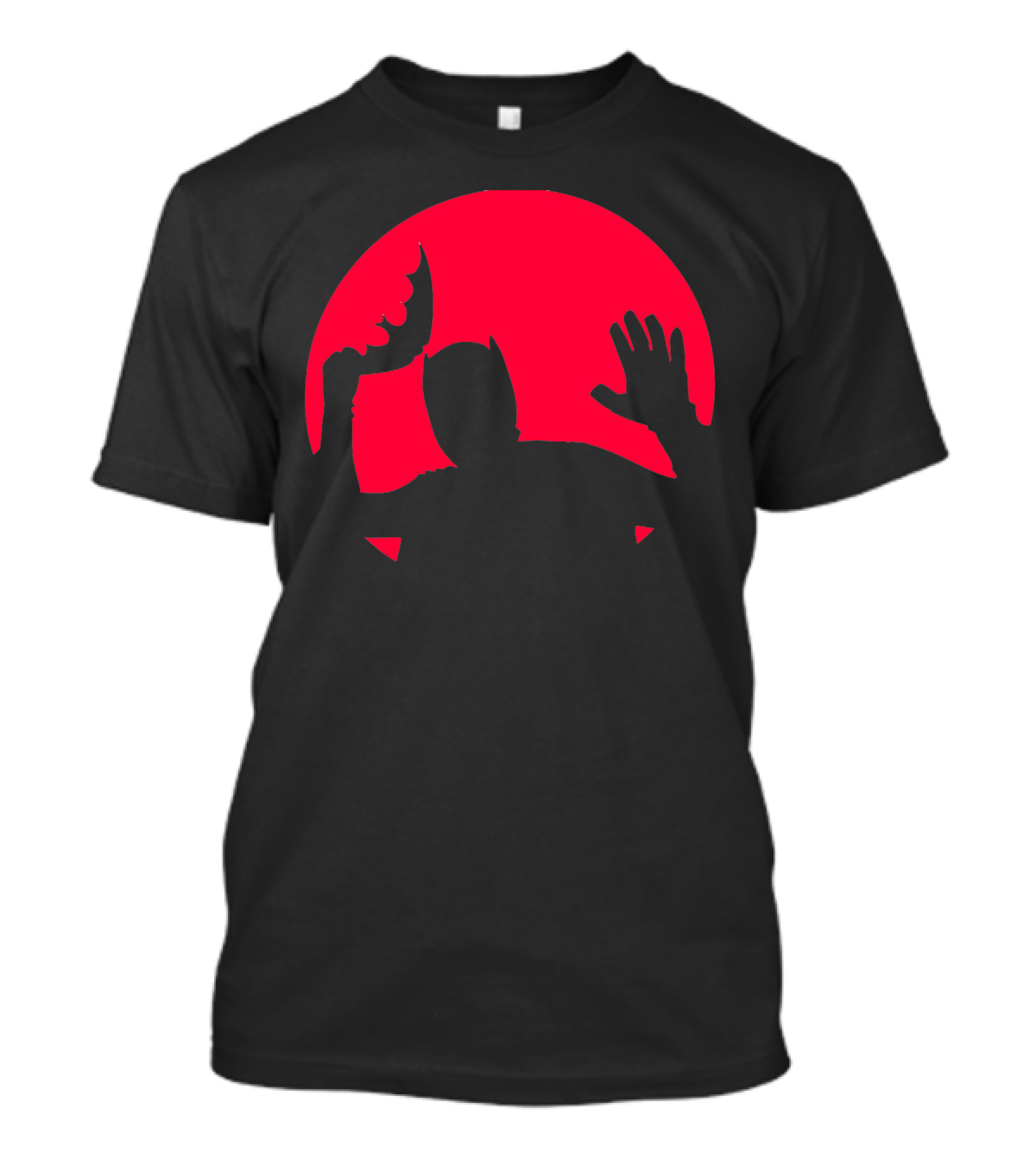 Moonlight Dark Red Silhouette Shadow T-Shirt