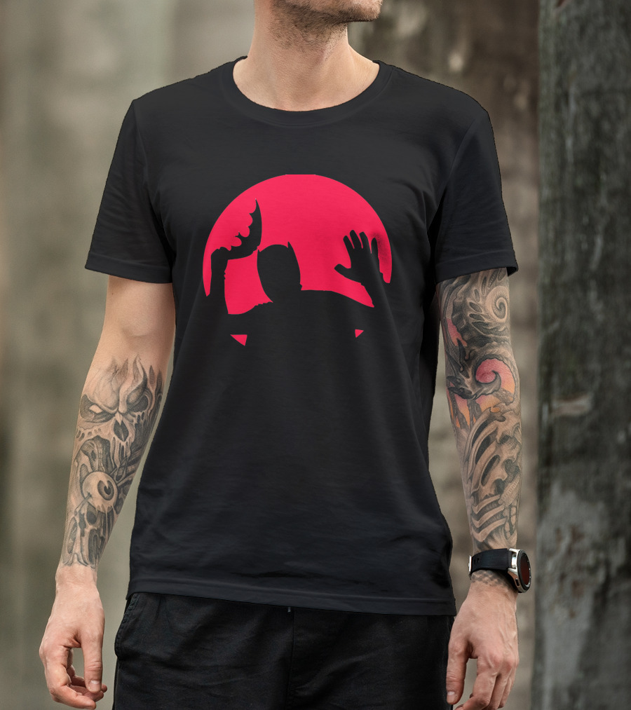 Moonlight Dark Red Silhouette Shadow T-Shirt