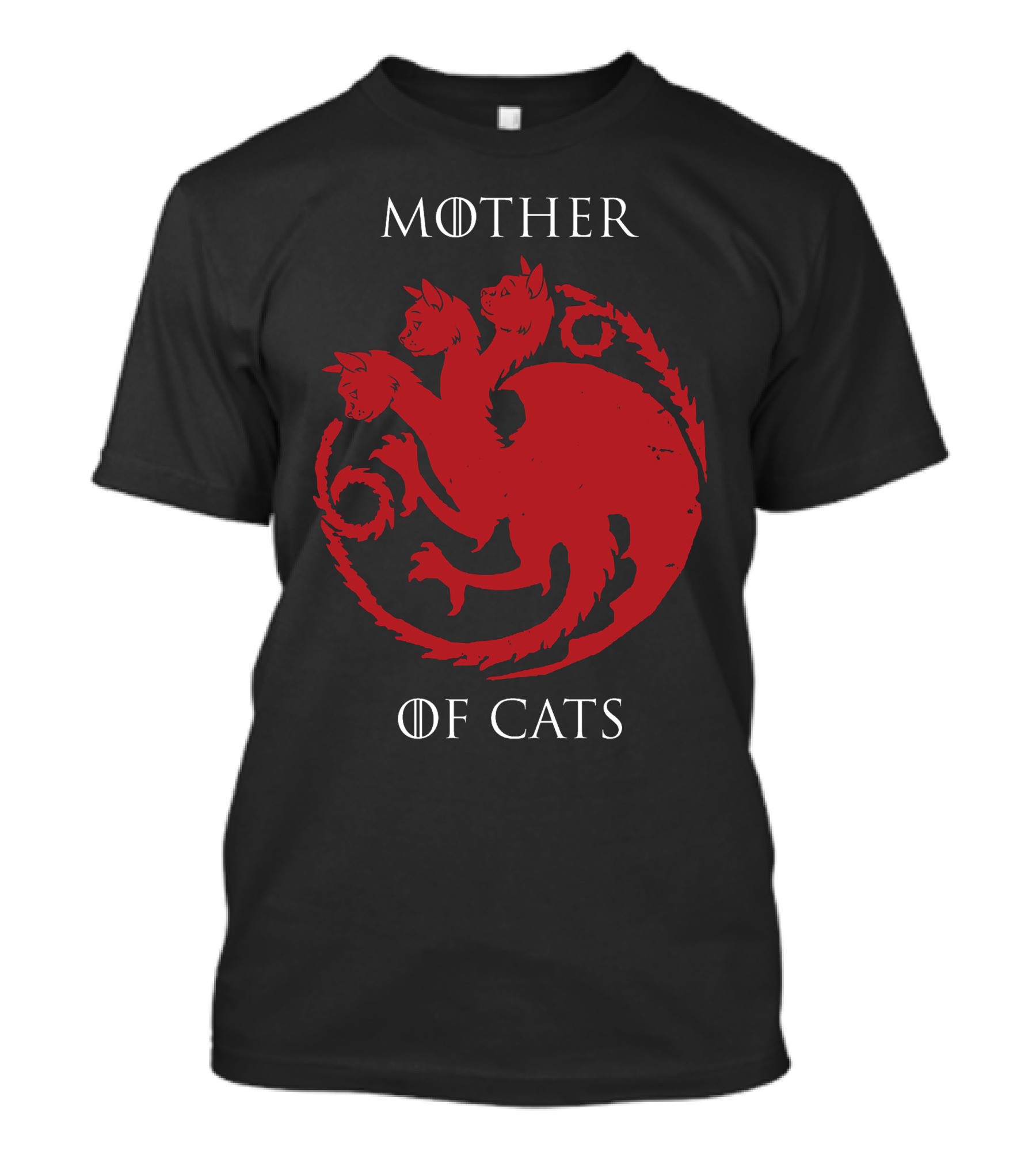 Game Of Thrones Parody Mother Of Cats Targaryen Dragon Emblem T-Shirt