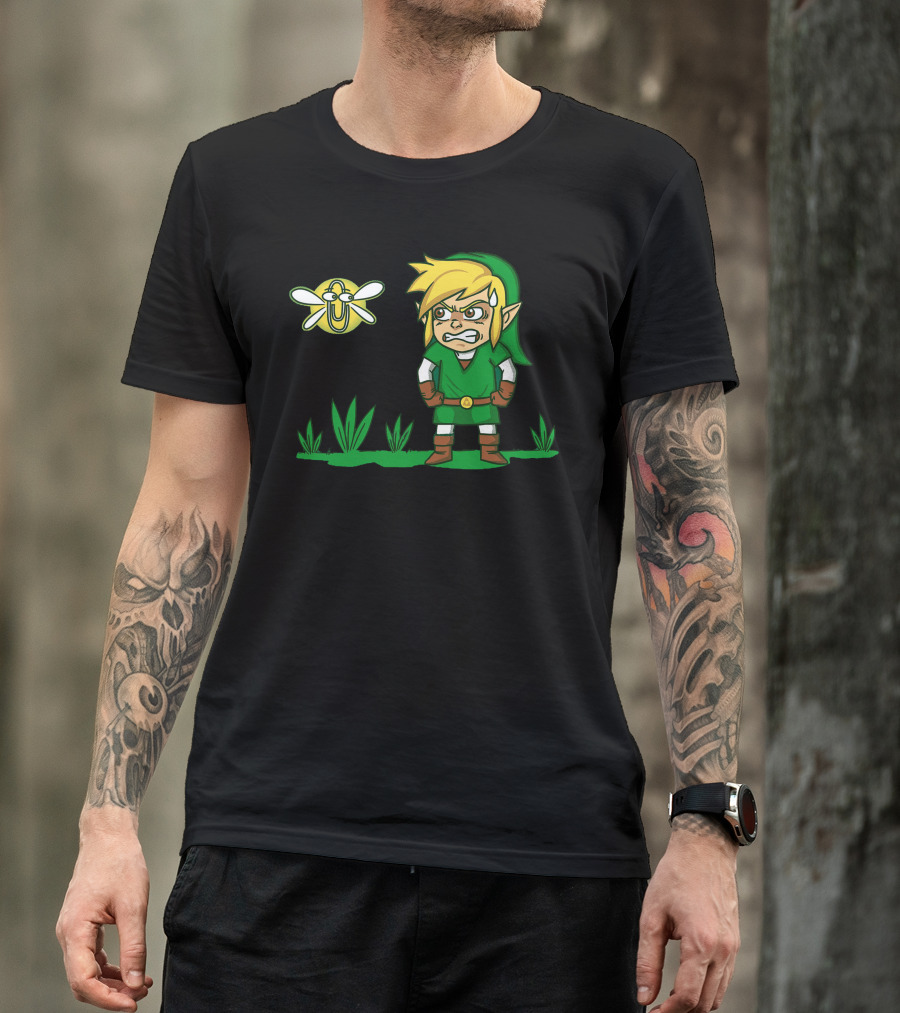 Navi Link Grumpy Green Elf Hero Game Forest T-Shirt