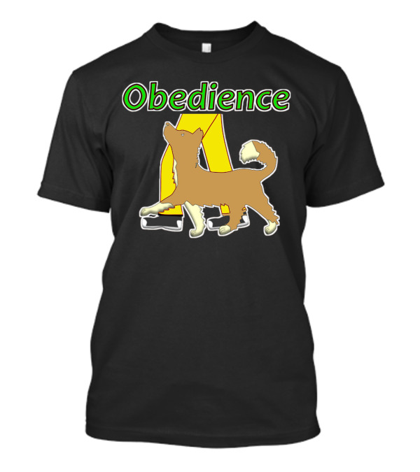 Obedience Training Dog Silhouette Following Handler T-Shirt