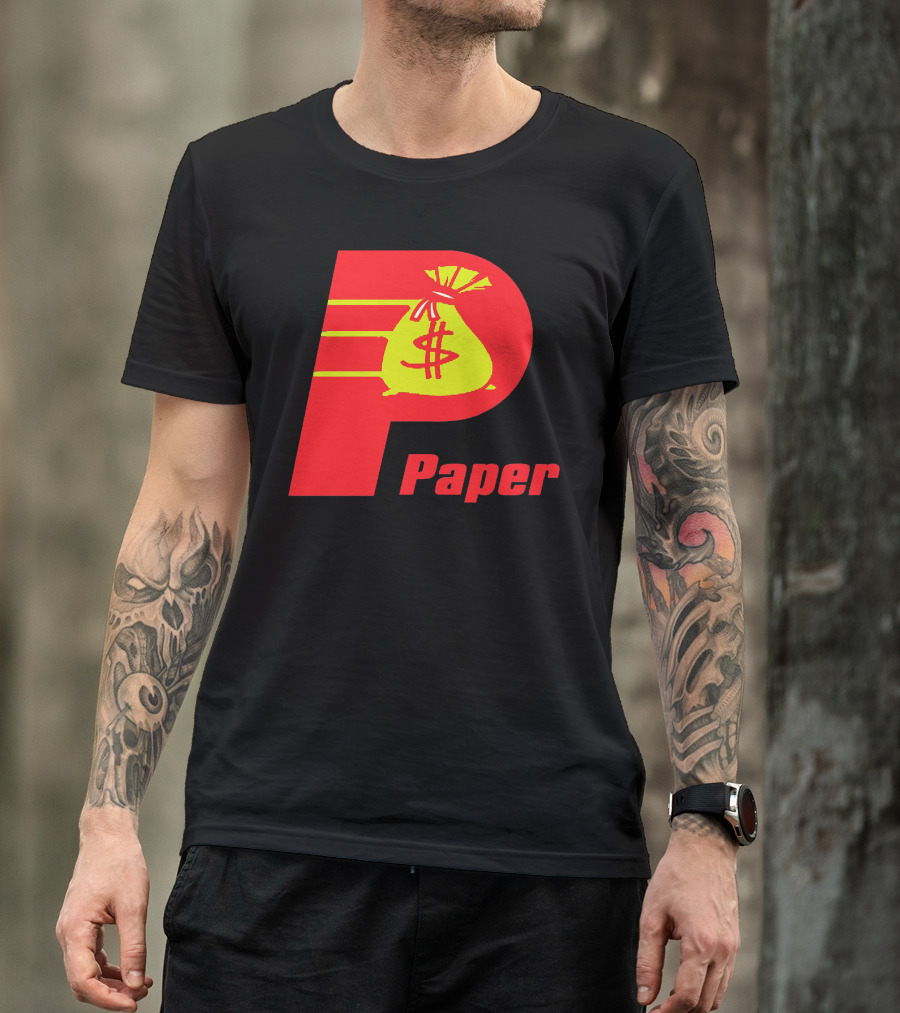 P Paper Dollar Bag Icon T-Shirt