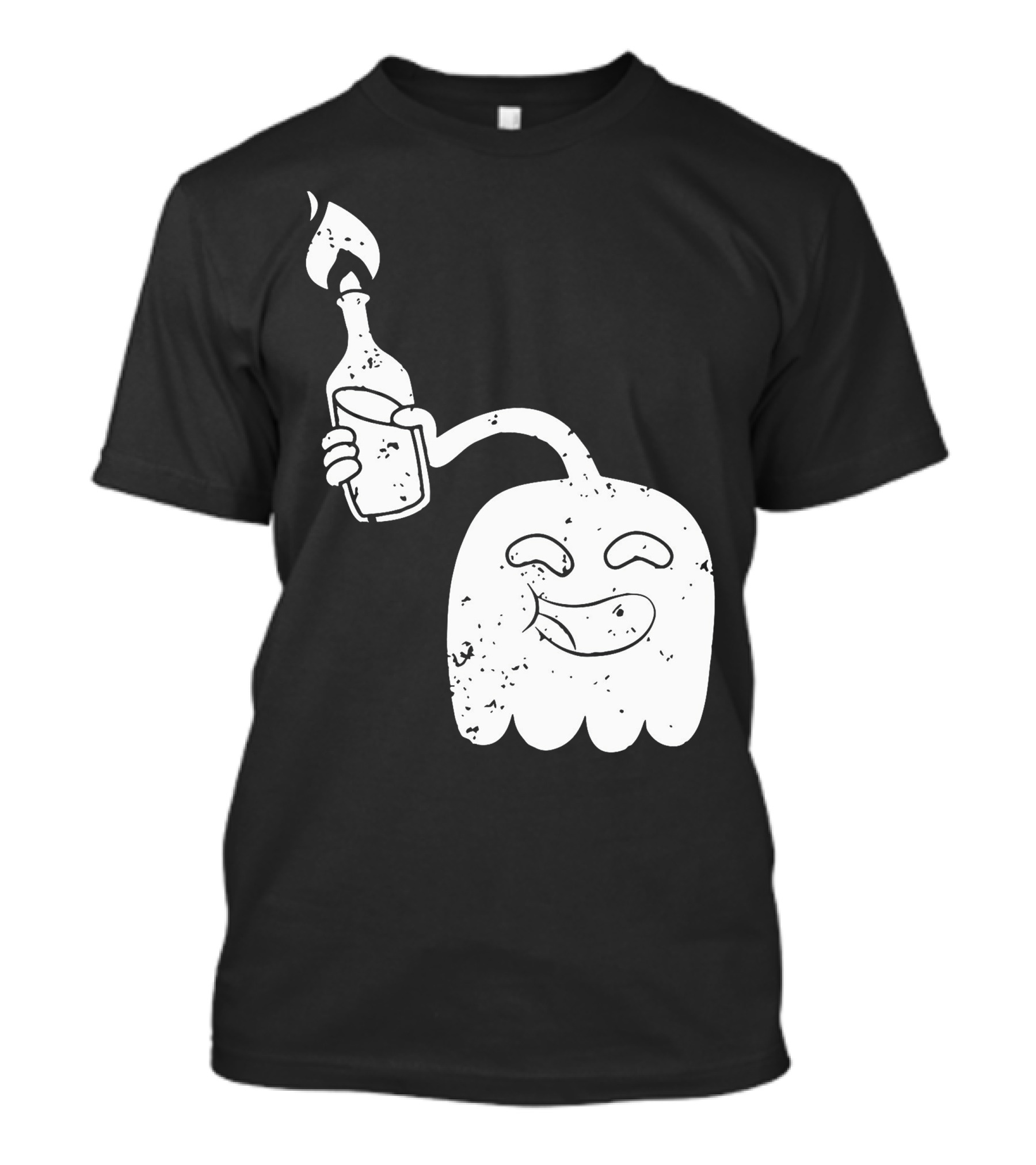 Regular Show Molotov Ghost Holding Flaming Bottle T-Shirt