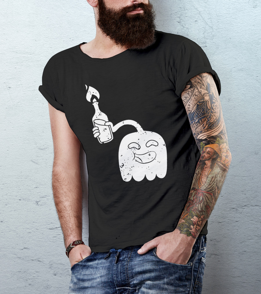 Regular Show Molotov Ghost Holding Flaming Bottle T-Shirt