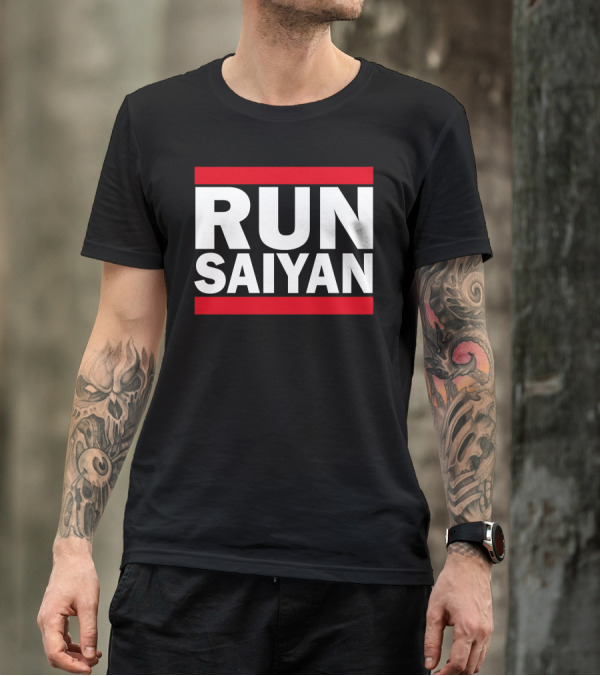 RUN SAIYAN Dragon Ball Z Hip Hop Crossover T-Shirt