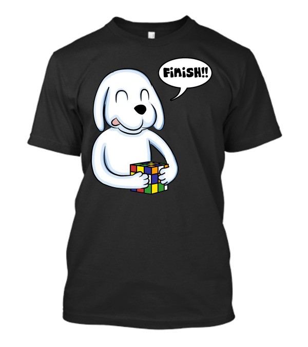 Finish Smart Dog Rubik's Cube Speech Bubble T-Shirt
