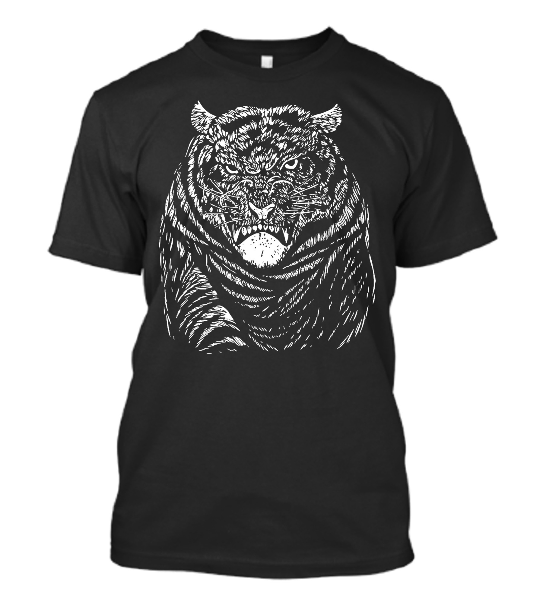 Snarling Tiger Best Trending Graphic Emblem T-Shirt