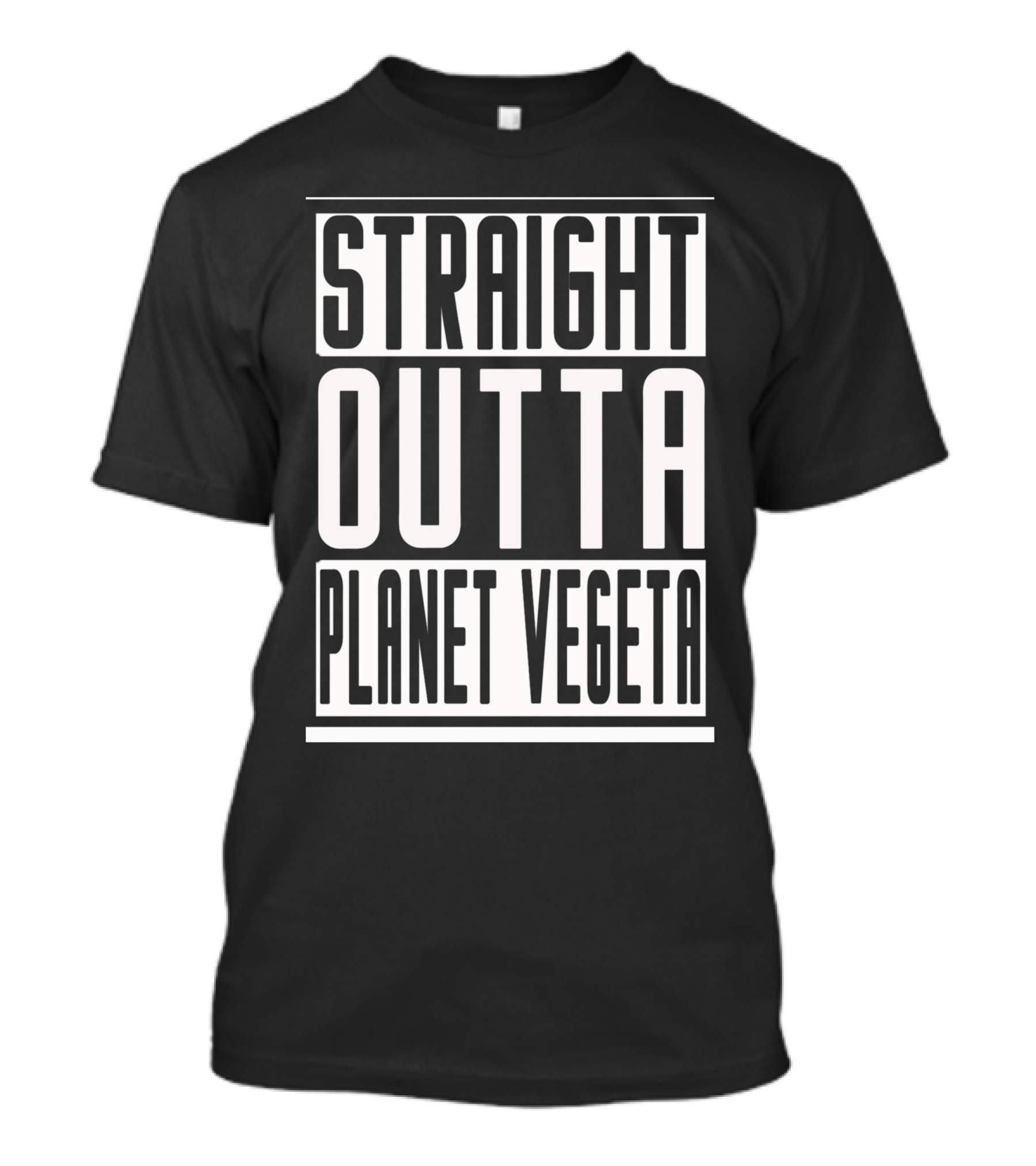 Straight Outta Planet Vegeta Saiyan Warriors Capsule Corp Anime Fan Gear T-Shirt