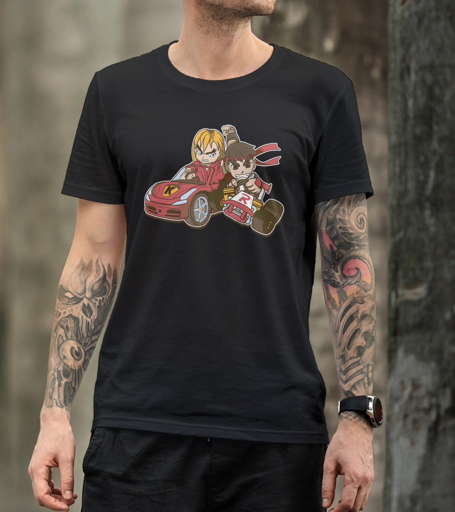 Super Ryu Kart Racer Showdown Ryu In Action T-Shirt