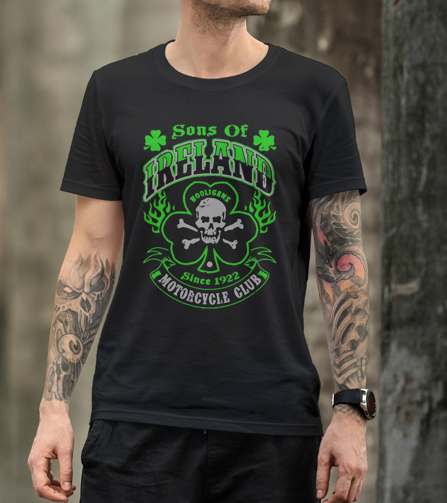 Sons Of Ireland Hooligans Motorcycle Club Since 1922 T-Shirt