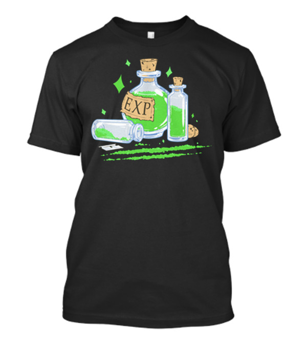 Urealms EXP Potion Bottles With Green Liquid T-Shirt