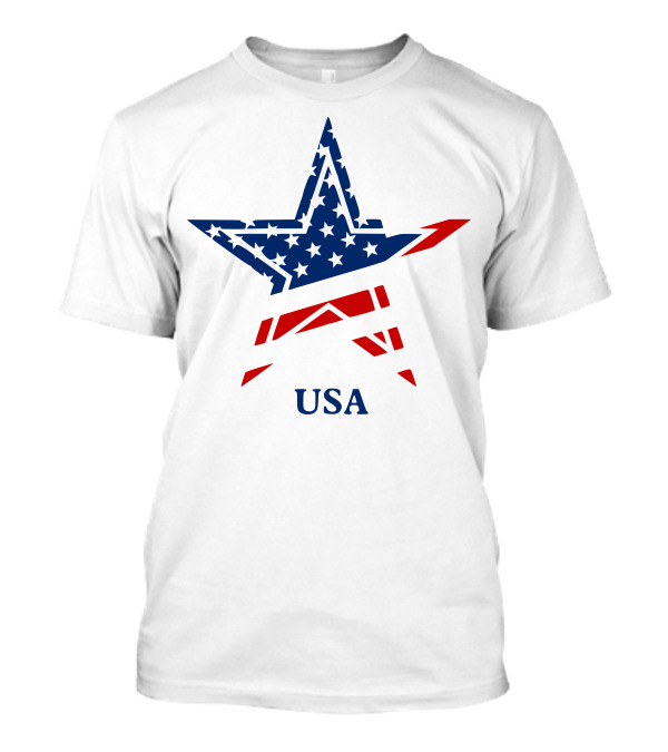 USA Star American Flag Colors T-Shirt