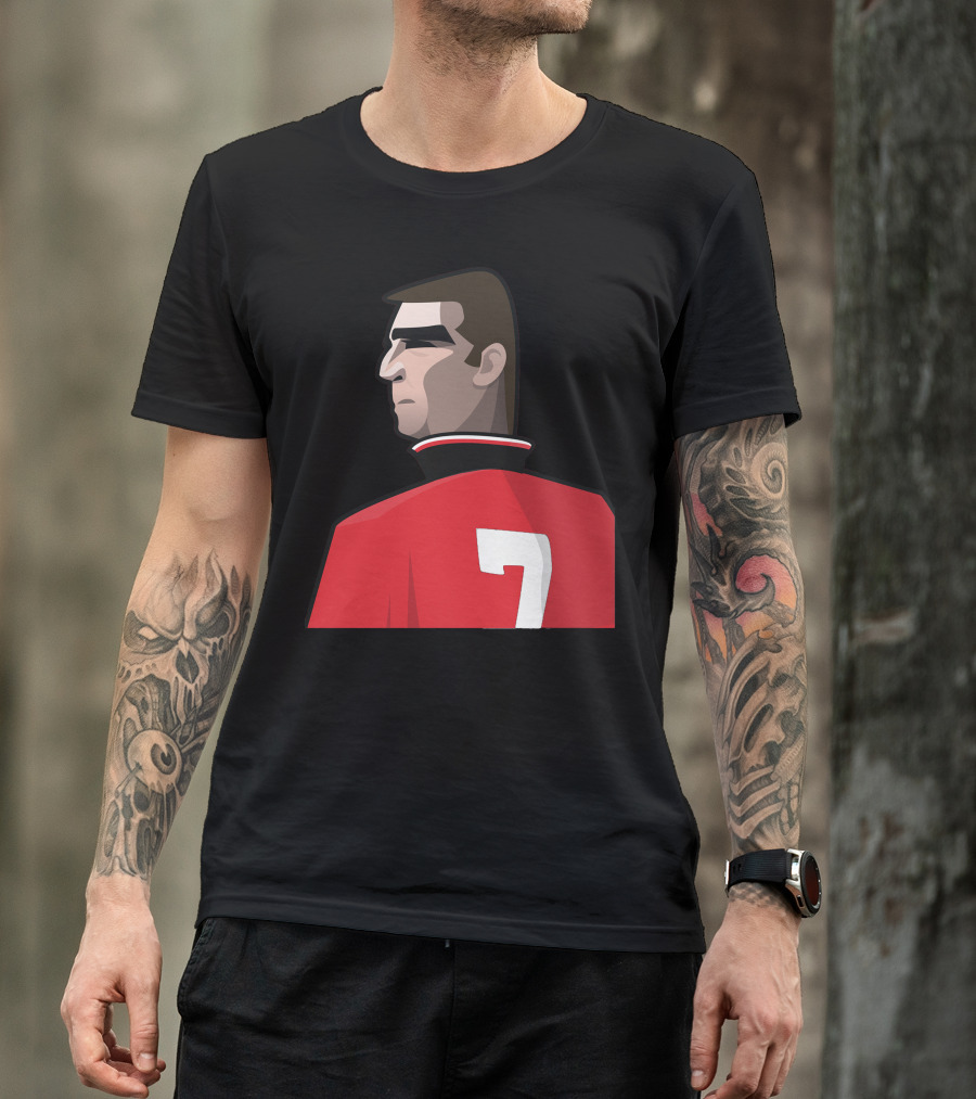 Cantona Red Number 7 Football Legend T-Shirt