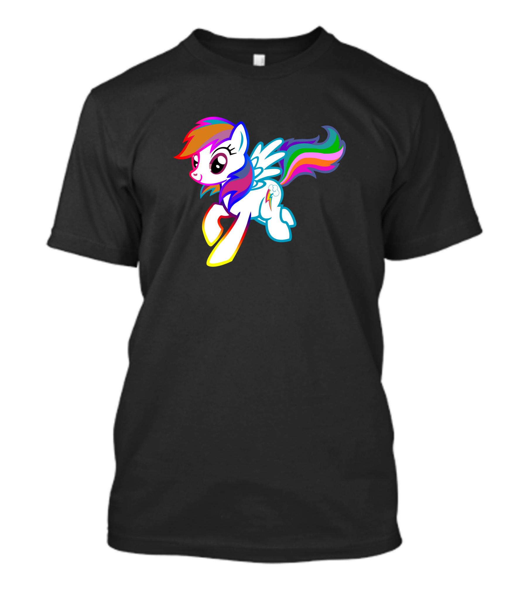 Crystal Nights Rainbow Dash Vibrant Flying Pegasus T-Shirt