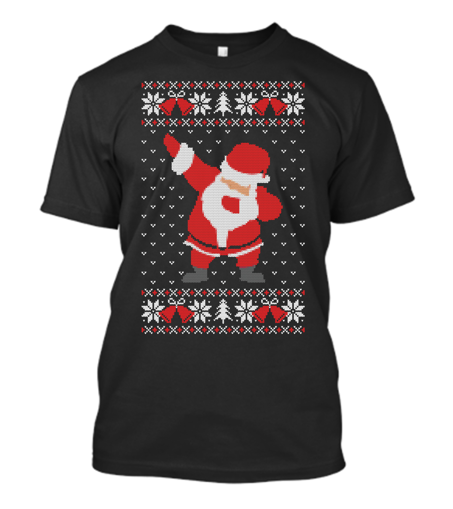 Ugly Christmas Sweater Dabbing Santa T-Shirt