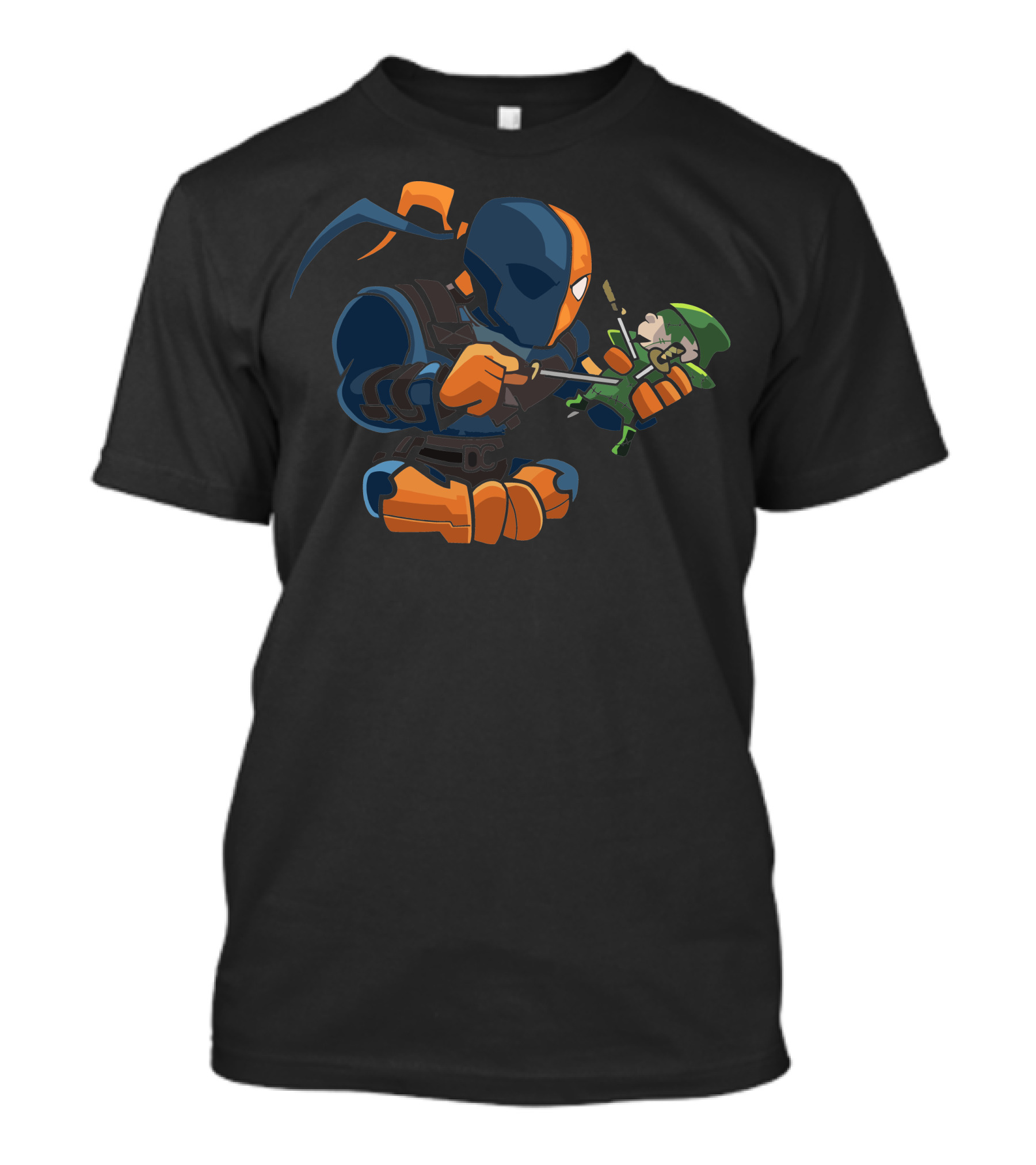 Deathstroke And Mini Green Archer Playful Encounter T-Shirt