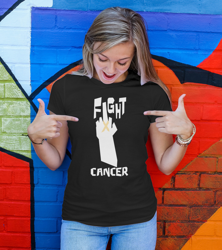 Fight Cancer Raised Fist T-Shirt