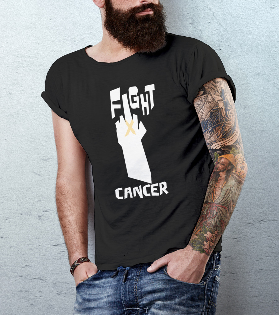 Fight Cancer Raised Fist T-Shirt
