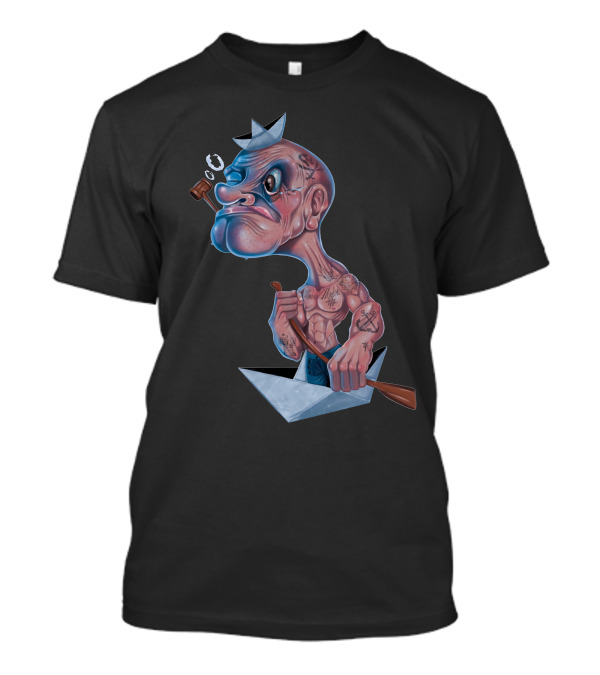 Popeye Cuff Cuff Cartoon Tattoo Sailor Caricature T-Shirt