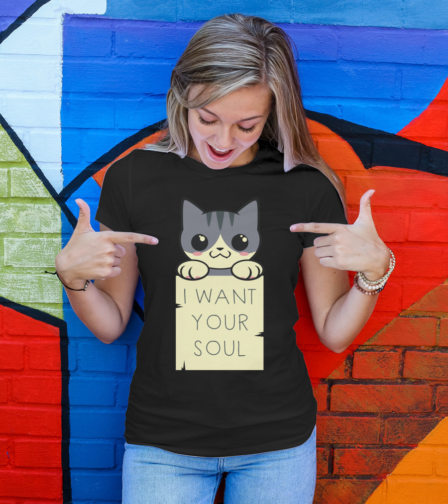 I Want Your Soul Kitty T-Shirt