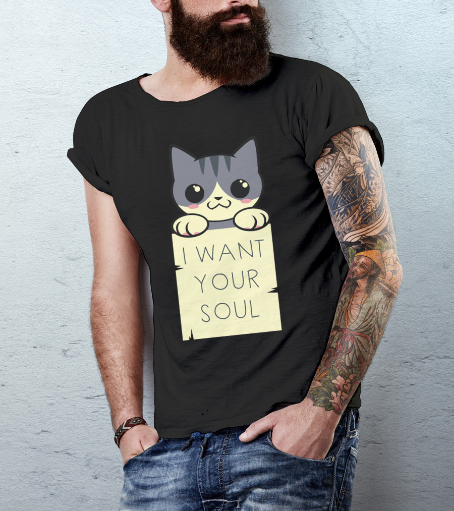 I Want Your Soul Kitty T-Shirt