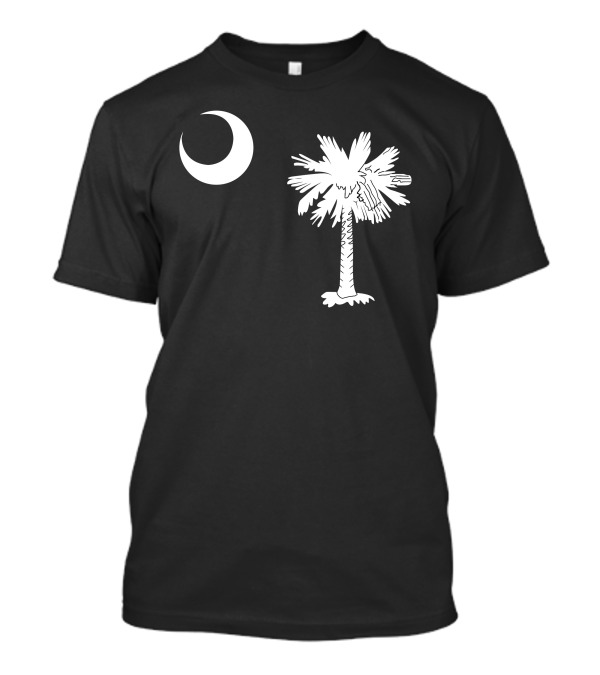 South Carolina Crescent Moon And Palmetto Tree Flag T-Shirt