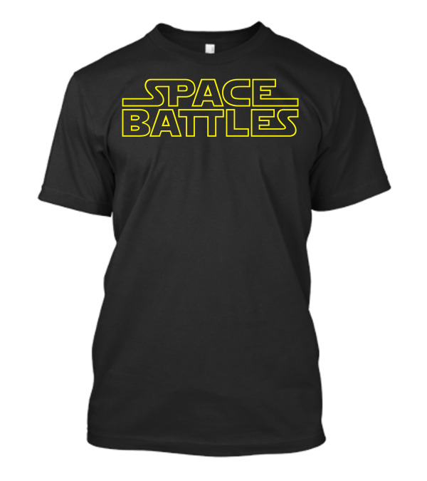Space Battles Inspired Sci-Fi Adventure Text T-Shirt