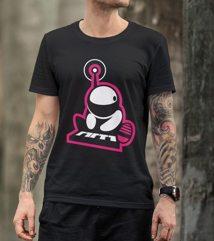 Spaceman Retro Gaming Icon With Antenna And Stylized Text T-Shirt