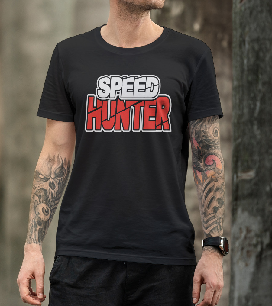 SPEED HUNTER Racing Font T-Shirt