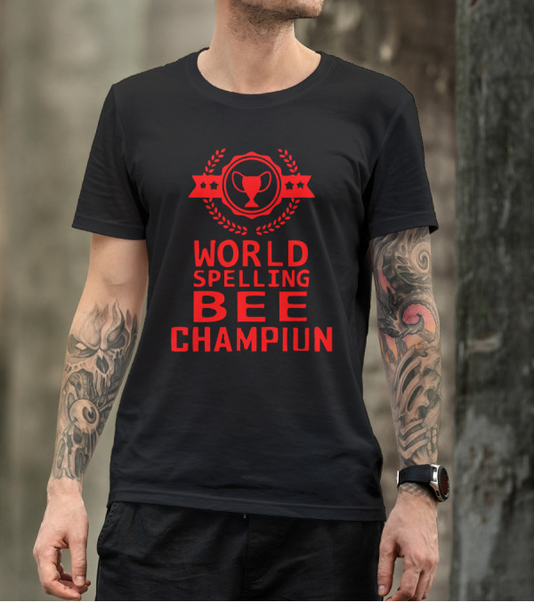 World Spelling Bee Champiunn Trophy Laurel Award T-Shirt