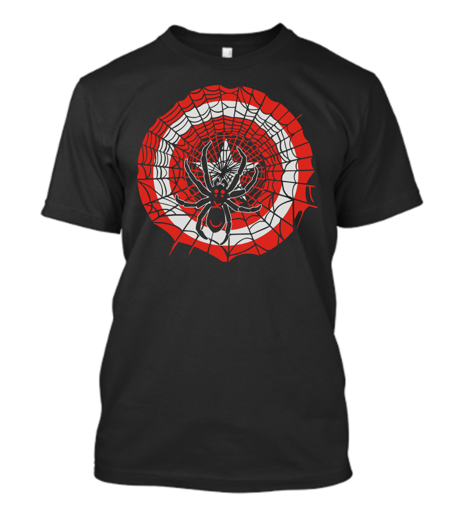 Spider And Star Red Web Target T-Shirt