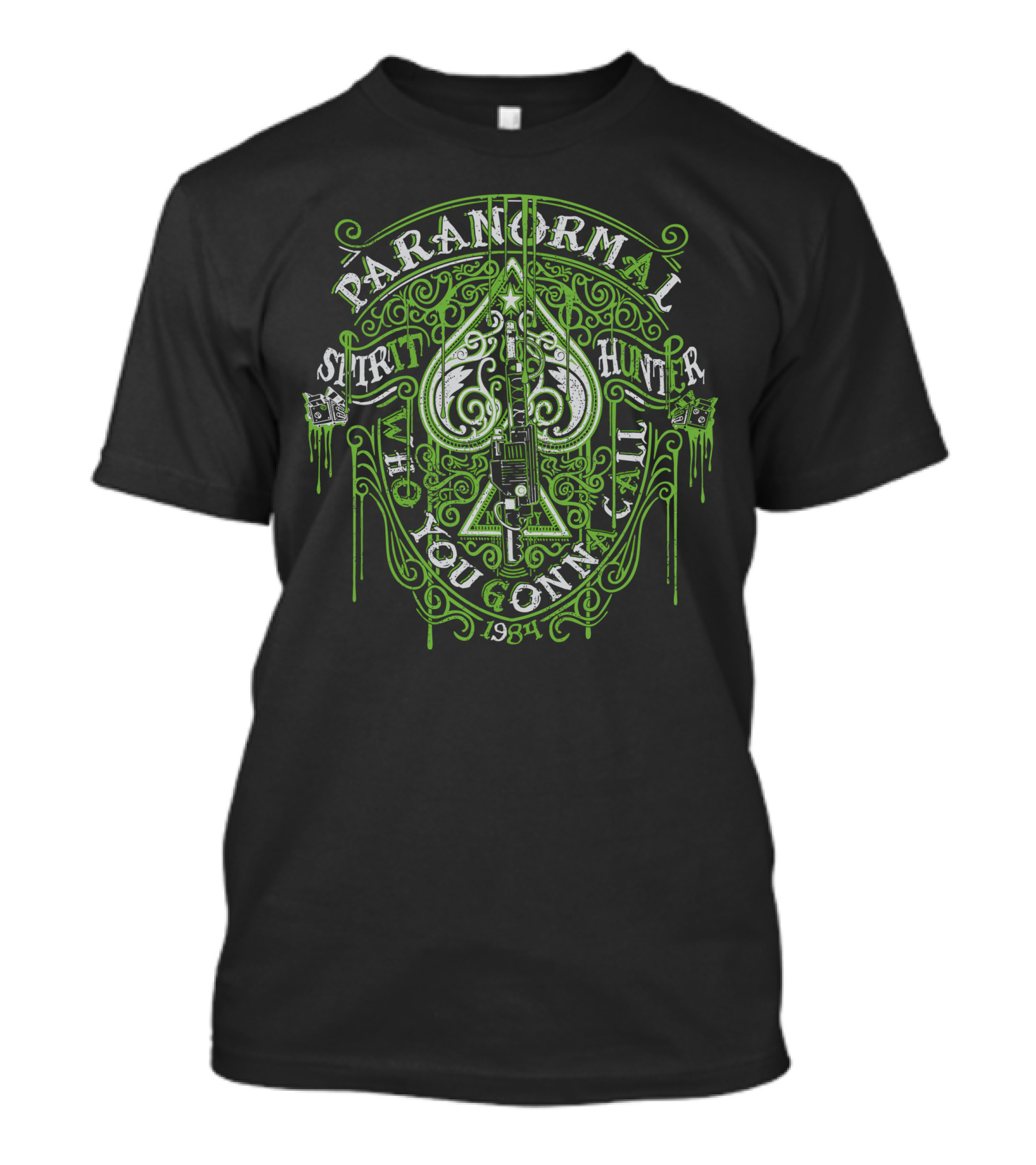 Paranormal Spirit Hunter Who You Gonna Call 1984 T-Shirt