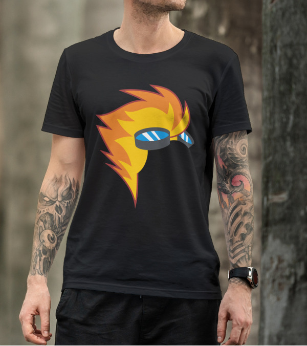 Spitfire Flame Bird With Striped Sunglasses T-Shirt