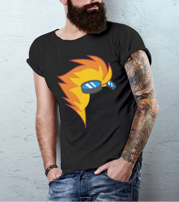 Spitfire Flame Bird With Striped Sunglasses T-Shirt