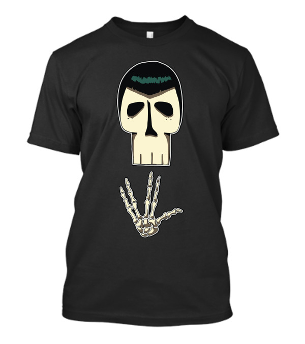 Spock Skull Skeleton Hand Star Trek Salute T-Shirt