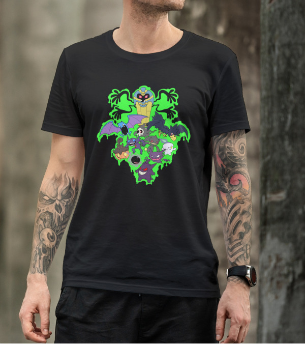 Spook Troop Ghost-Type Pokemon Halloween Spirit Gathering T-Shirt