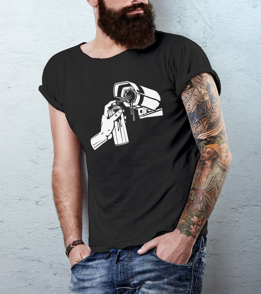 Spray Can Meets Security Camera – Urban T-Shirt