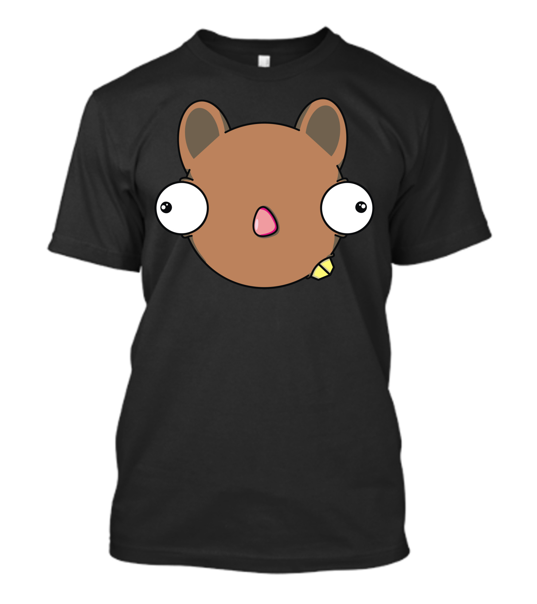 Squirrel In Thought Cartoon Character With Big Eyes T-Shirt