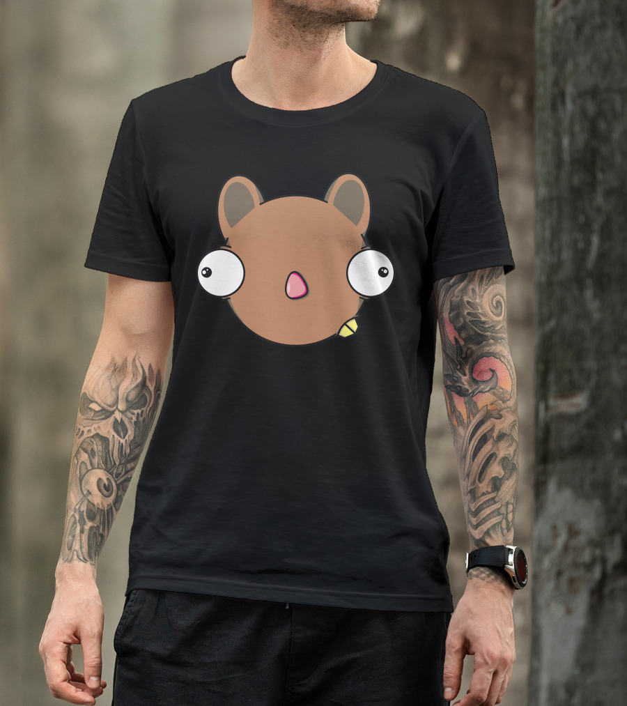 Squirrel In Thought Cartoon Character With Big Eyes T-Shirt